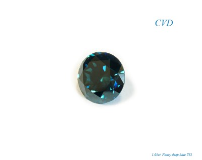 Бриллиант CVD КР57  1,05ct Fancy Deep Blue / VS1