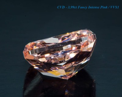 CVD бриллиант 3,99ct  Fancy Intense Pink / VVS1