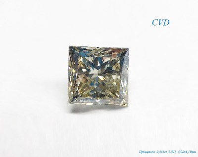 Синтетический CVD бриллиант 0,441ct, Princess (принцесса), L/SI1
