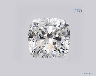 CVD бриллиант 3.71 ct, Cushion, F/VS1