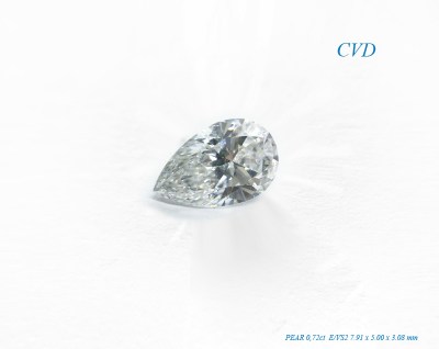 Бриллиант CVD (PEAR - 0.72ct E/VS2)